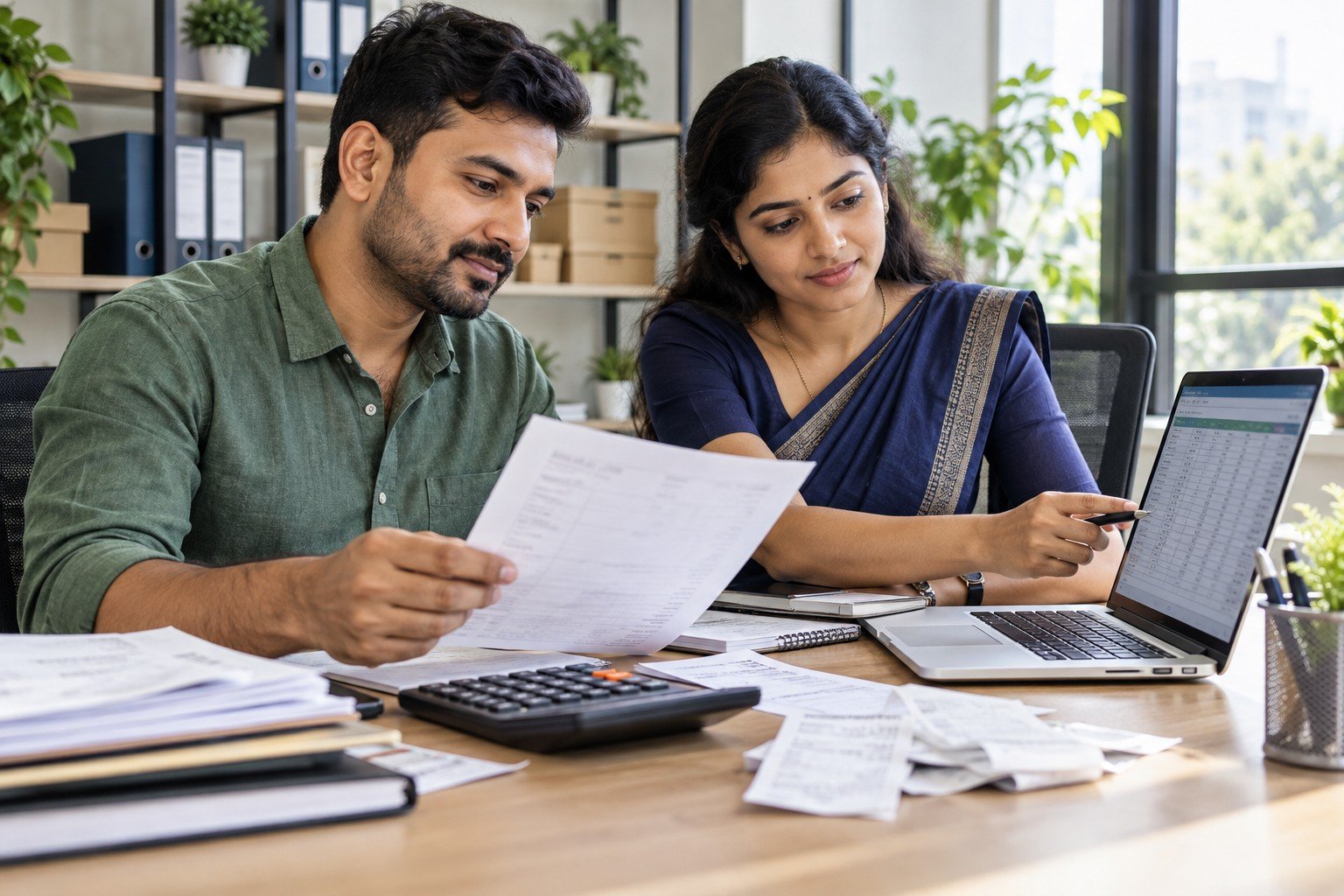 Illustrative GST invoice review with a business owner